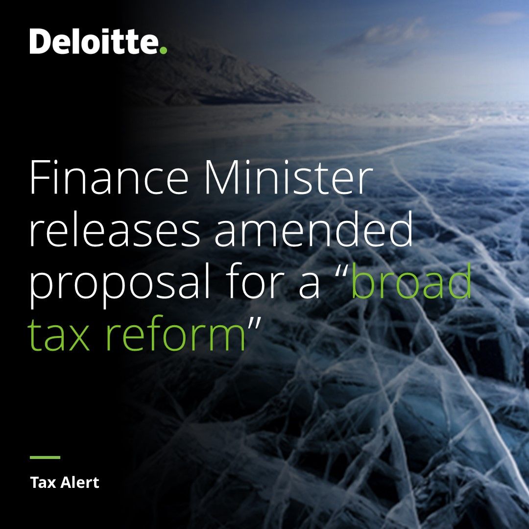 Finance Minister releases amended proposal for a