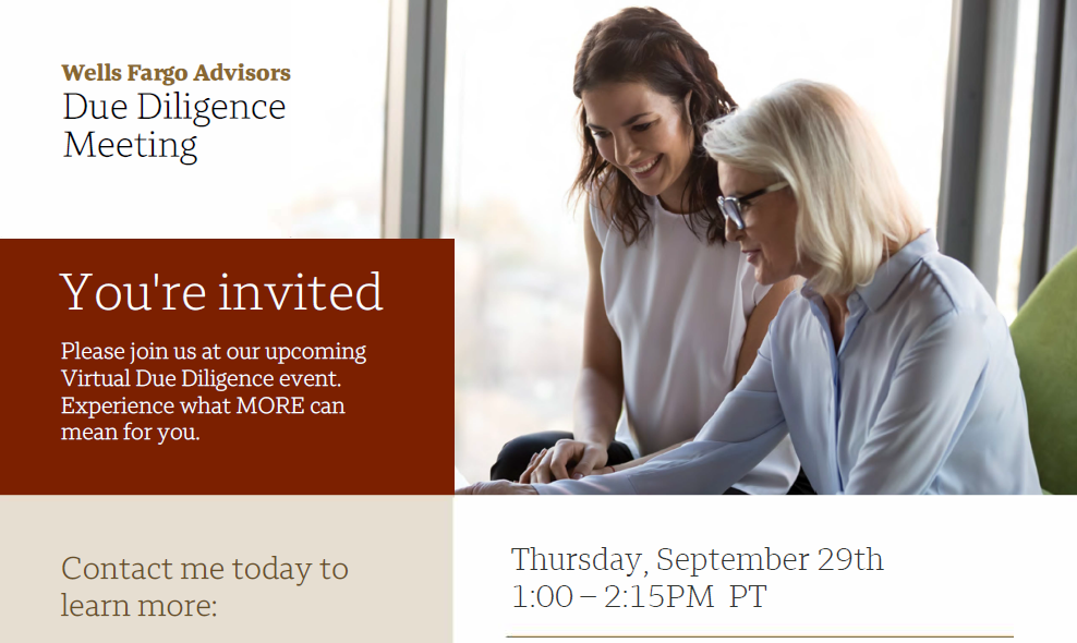 Due Diligence Events Experienced Advisors Wells Fargo Advisors